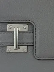 Vorschaubild 3 von Damen Clutch Grau Leder Elegant Abendtasche Klein
