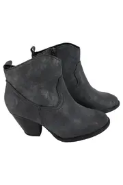 Vorschaubild 1 von Damen Stiefelette Grau Gr. 38 Synthetik Reißverschluss Absatz