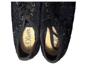 Vorschaubild 5 von Damen Sneaker low Pailletten Blau Gr. 39 Glamourös Freizeitschuh