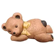 Vorschaubild 1 von Dekofigur Teddybär liegend gelbe Schleife Nina Marco Porzellan