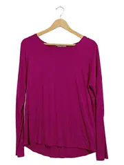 Vorschaubild 1 von Langarmshirt Damen Gr. 38 M Pink Basic Viskose Shirt