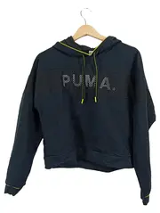 Vorschaubild 1 von Damen Kapuzenpullover Schwarz Gr. 38/M Sportlich Logo-Print
