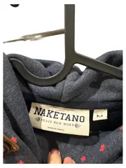 Vorschaubild 6 von Damen Kapuzenpullover Hoodie Gr. M Blau Sterne Muster