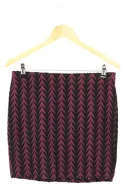 Vorschaubild 1 von Damen Bleistiftrock Gr. 38/M Lila Grafisch Elegant Modisch