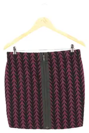 Vorschaubild 2 von Damen Bleistiftrock Gr. 38/M Lila Grafisch Elegant Modisch