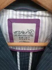 Vorschaubild 6 von Damen Blazer gestreift Business Gr. 42 Blau Sakko