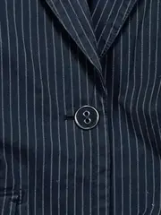 Vorschaubild 3 von Damen Blazer gestreift Business Gr. 42 Blau Sakko