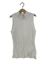 Vorschaubild 1 von EDC Damen Pullunder Stricktop Rollkragen Rippstrick Weiß Gr. 36/S Basic