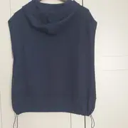 Vorschaubild 2 von Damen Pullunder mit Kapuze Gr. 36/S Blau Baumwolle Casual
