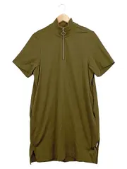 Vorschaubild 1 von Damen Freizeitkleid Oliv Gr. 36/S Baumwolle Casual