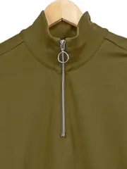 Vorschaubild 3 von Damen Freizeitkleid Oliv Gr. 36/S Baumwolle Casual