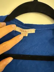 Vorschaubild 5 von Damen Strickjacke Cardigan Langarm Uni Blau Gr. 34/XS Freizeit