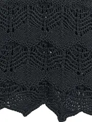 Vorschaubild 3 von Damen Strickkleid Lochmuster Schwarz Gr. 38/M Casual