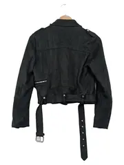Vorschaubild 2 von Damen Lederjacke Schwarz Gr. 36/S Casual Biker-Stil