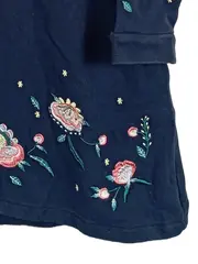 Vorschaubild 3 von Mädchen Kapuzenpulloverkleid Blumenstickerei Blau Gr. 134