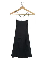 Vorschaubild 1 von Sommerkleid Damen M 38 Schwarz Leinen Trägerkleid Minikleid