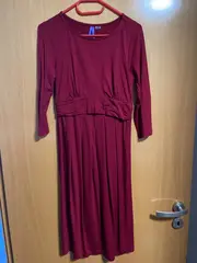 Vorschaubild 2 von Damen Freizeitkleid Gr. 36/S Langarm Rot Casual