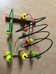 Vorschaubild 1 von Motorikschleife Holzperlenbahn Mehrfarbig Kinderspielzeug Motorik Spielzeug