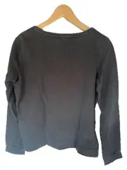 Vorschaubild 2 von Damen Pullover Grau Schriftzug Langarm Baumwolle Gr. 38/M