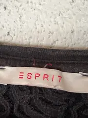 Vorschaubild 5 von Damen Pullover Grau Schriftzug Langarm Baumwolle Gr. 38/M