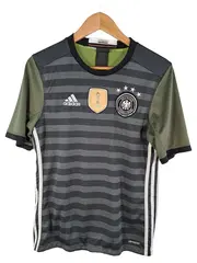 Vorschaubild 1 von DFB Away Trikot Kinder 140 2016 Fußball Grau gestreift