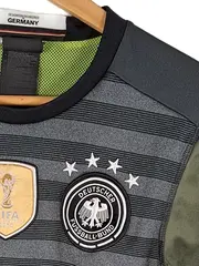 Vorschaubild 2 von DFB Away Trikot Kinder 140 2016 Fußball Grau gestreift