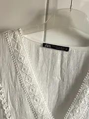 Vorschaubild 5 von Damen Sommerkleid Weiß Spitze Gr. 42/XL Feminin Baumwolle