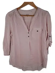 Vorschaubild 1 von Damen Bluse Rosa Gr. 36 S Viskose 3/4-Arm Casual