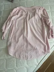 Vorschaubild 2 von Damen Bluse Rosa Gr. 36 S Viskose 3/4-Arm Casual