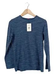 Vorschaubild 1 von Kinder Langarmshirt Blau Meliert Gr. 164 Casual