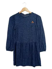 Vorschaubild 1 von Mädchen Freizeitkleid Blau Gr. 140 mit Pferde-Applikation Casual