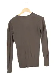 Vorschaubild 2 von Pullover Damen Gr. 38/M Grau Casual Langarm Baumwolle