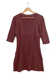 Vorschaubild 1 von Strickkleid Damen Gr. 38/M Braun Rippstrick Casual