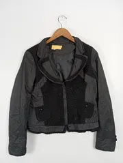 Vorschaubild 2 von Damen Blazer Jacke Gr. 42 Schwarz Modern Elegant