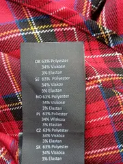 Vorschaubild 4 von Damen Freizeitkleid Rot Kariert Vintage Preppy Gr. 34/XS Midikleid