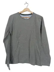 Vorschaubild 1 von Organic Langarmshirt Herren Gr. M Grau Baumwolle Basic