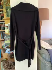 Vorschaubild 4 von Damen Strickjacke Kapuze Gr. 34 Blau Wolle Kaschmir