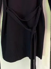 Vorschaubild 2 von Damen Strickjacke Kapuze Gr. 34 Blau Wolle Kaschmir