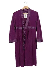Vorschaubild 1 von Damen Bademantel Morgenmantel Lila Gr. 34/XS Baumwolle Polyester