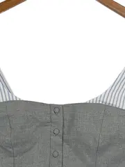 Vorschaubild 3 von Damen Bustier Top Bluse Streifen Gr. S Modern Mehrfarbig