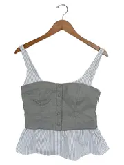 Vorschaubild 1 von Damen Bustier Top Bluse Streifen Gr. S Modern Mehrfarbig