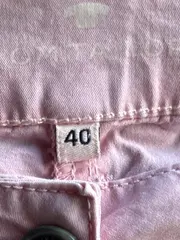 Vorschaubild 4 von Tapered 3/4 Jeans Damen Rosa Gr. 40 Baumwolle Freizeit