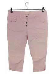 Vorschaubild 1 von Tapered 3/4 Jeans Damen Rosa Gr. 40 Baumwolle Freizeit