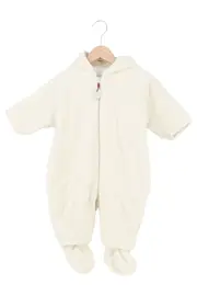 Vorschaubild 1 von Kinder Schneeanzug Gr. 68 Beige Teddy Fleece Kapuze Ohren Overall