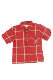 Vorschaubild 1 von Kinder Freizeithemd Gr. 80 Rot Kariert Kurzarm Casual Hemd