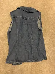 Vorschaubild 2 von TAIFUN Damen Jeans Weste Gr. 40 Blau Denim Reißverschluss Casual