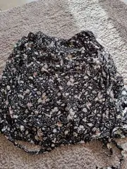 Vorschaubild 2 von Damen Bluse XS Langarm Blumenmuster Schwarz Boho Viskose