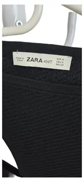Vorschaubild 2 von Damen Pullover Schwarz Gr. 38 M Cut-Out Strukturmuster Modisch