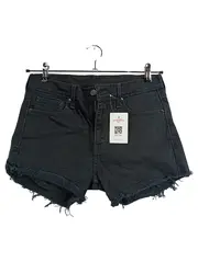 Vorschaubild 1 von Damen Cut-Off Shorts Jeans Fransen Schwarz W30 L30 Baumwolle