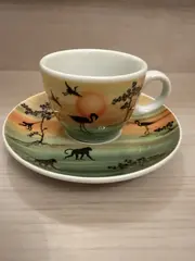 Vorschaubild 4 von Espressotasse Untertasse Afrika Motiv Bavaria Porzellan